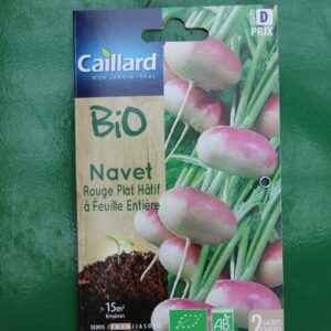 Graines navet rouge plat hâtif à feuille entière bio caillard 1