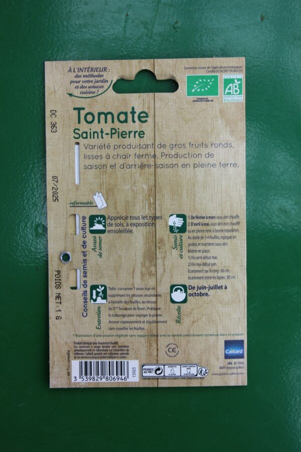 Graines tomate saint pierre bio caillard 2
