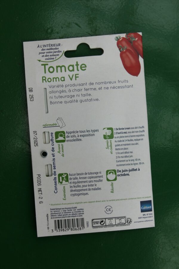 Graines tomate roma vf caillard 2