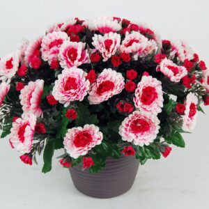 Coupe chrysantheme rouge rose