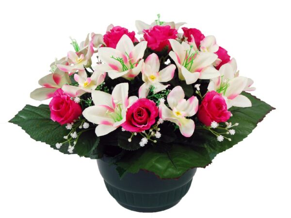 Coupe rose lys orchidee