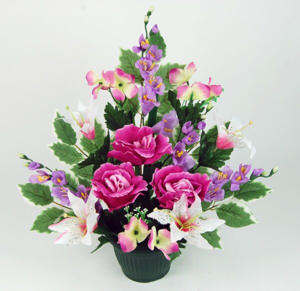 Coupe rose lys tigre freesia violet