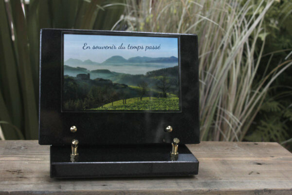 Plaque 15x21 sur socle imprimee montagne 1