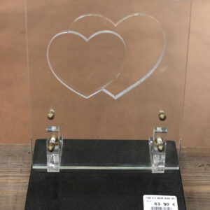 Plaque 20x17 incolore Coeur double 1
