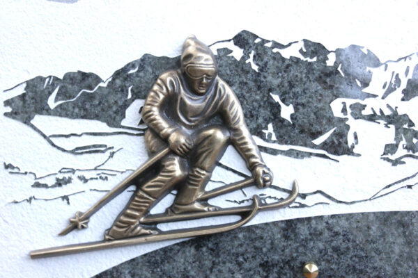 Plaque Montagne Skieur 3