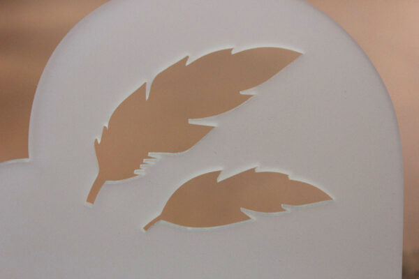 Plaque satine Plumes 1