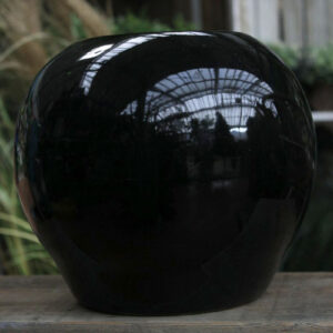 Vase porcelaine 70x20 granite noir 1