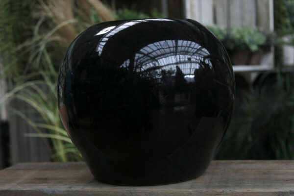 Vase porcelaine 70x20 granite noir 1