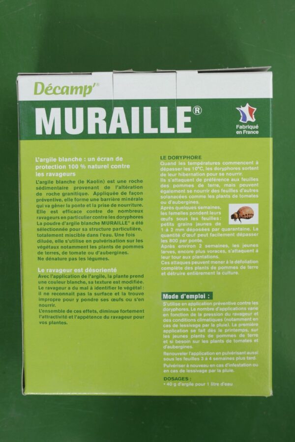 Argile blanche Doryphores Decamp Muraille 4 Jardi Pradel Luchon