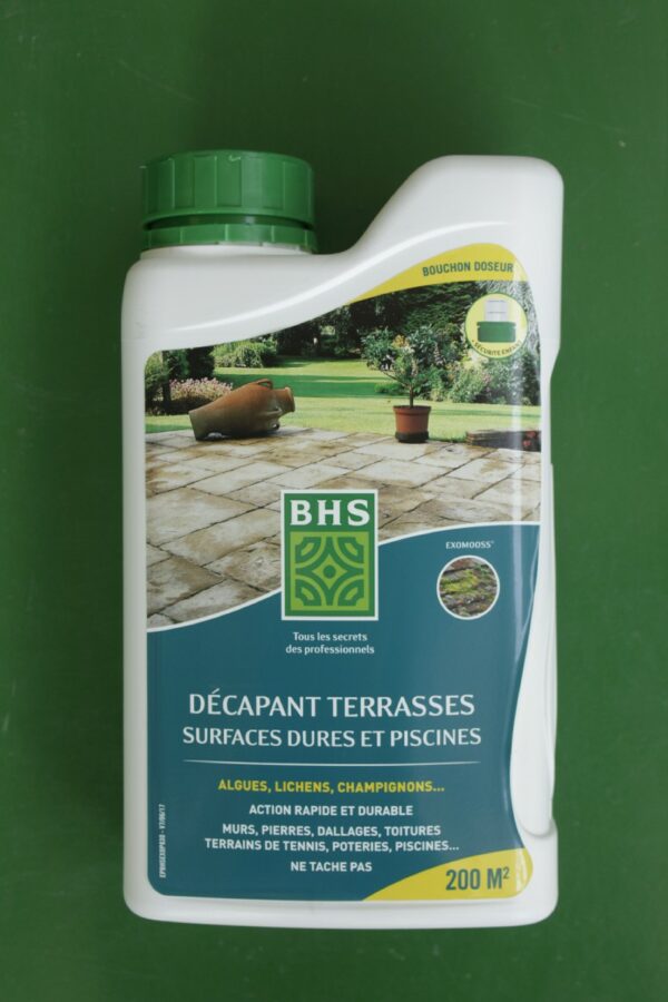 Decapant terrasses surfaces dures et piscines BHS 1L 2 Jardi Pradel Luchon