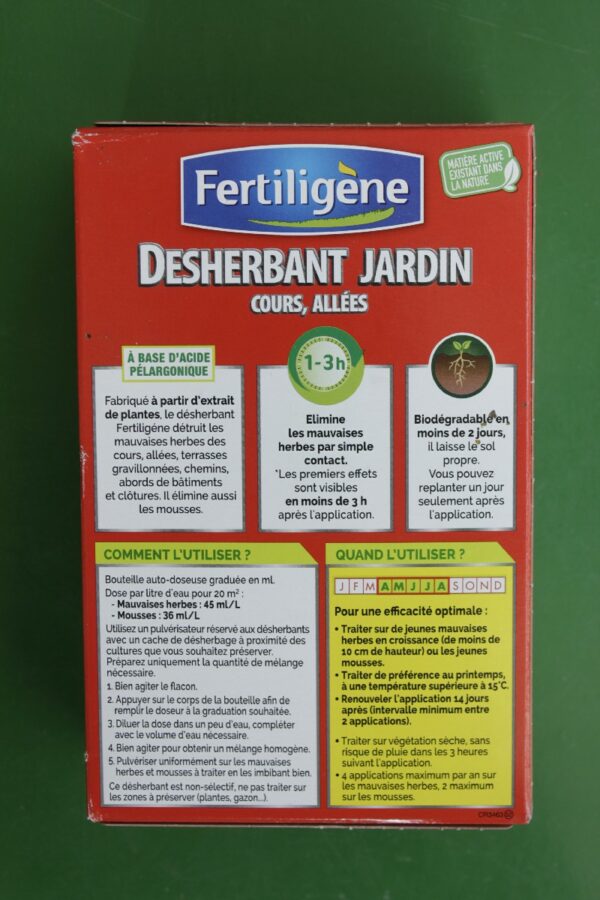 Desherbant jardin cours allees Fertiligene 500ml 4 Jardi Pradel Luchon