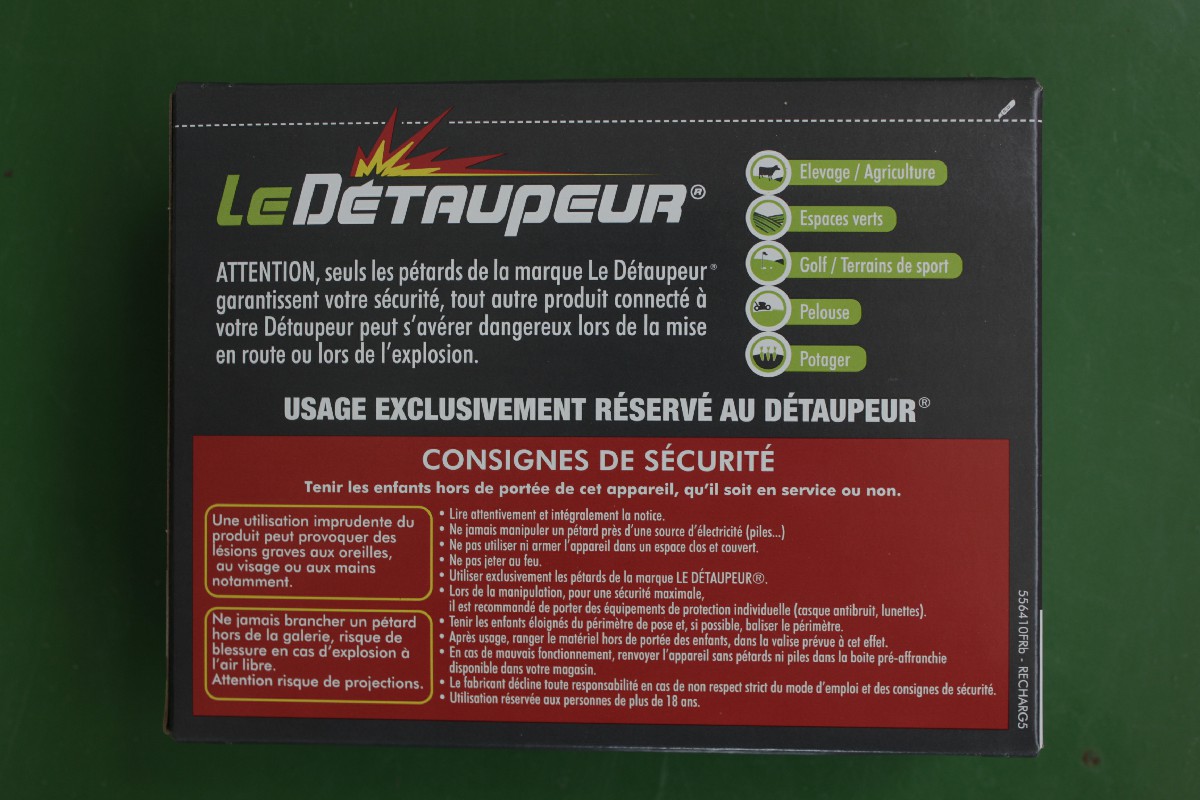 LE DETAUPEUR Recharge piège taupe Pétards X5