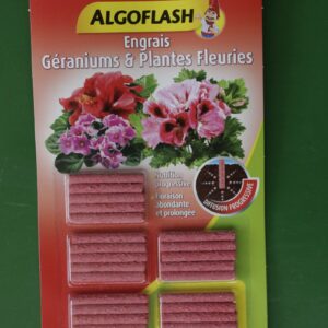 Engrais batonnets Geraniums Plantes fleuries Algoflash 2 Jardi Pradel Luchon