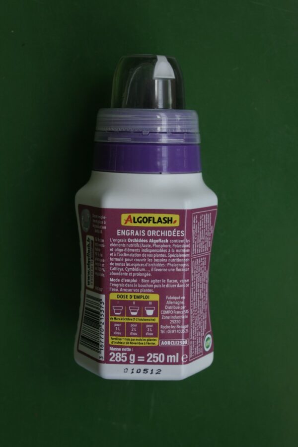 Engrais orchidees Algoflash 250ml 3 Jardi Pradel Luchon