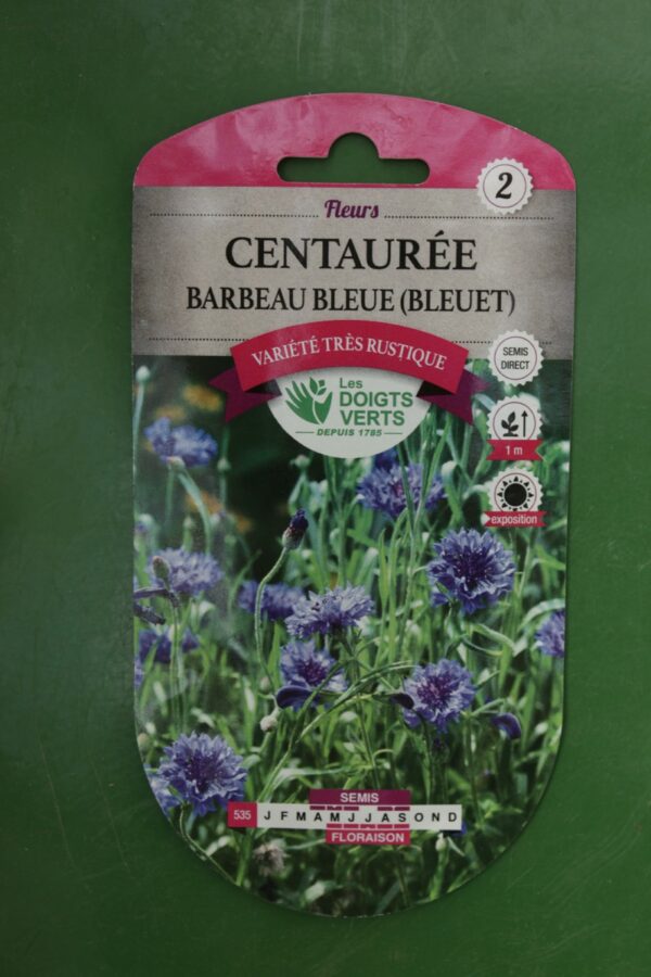 Graines centauree barbeau bleue bleuet Doigts Verts Jardipradel 2