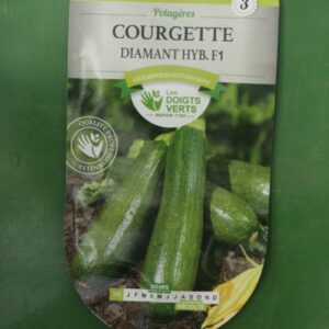 Graines courgette diamant hybride f1 Doigts Verts Jardipradel 2