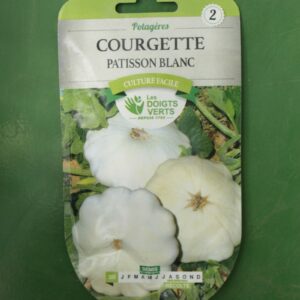 Graines courgette patisson blanc Doigts Verts Jardipradel 2