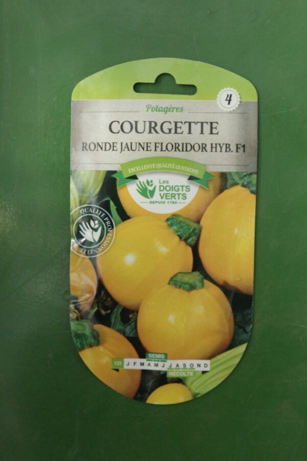 Graines courgette ronde jaune floridor hybride f1 2