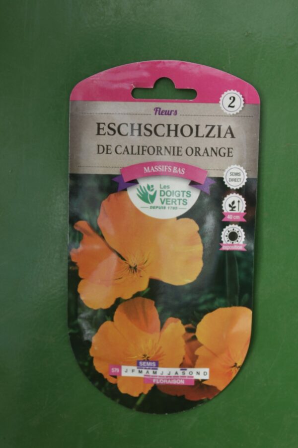 Graines eschscholzia de californie orange Doigts Verts Jardipradel 3