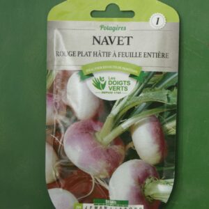 Graines navet rouge plat hatif a feuille entiere Doigts Verts Jardipradel 2