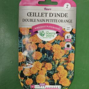 Graines oeillet dinde double nain petite orange Doigts Verts Jardipradel 2