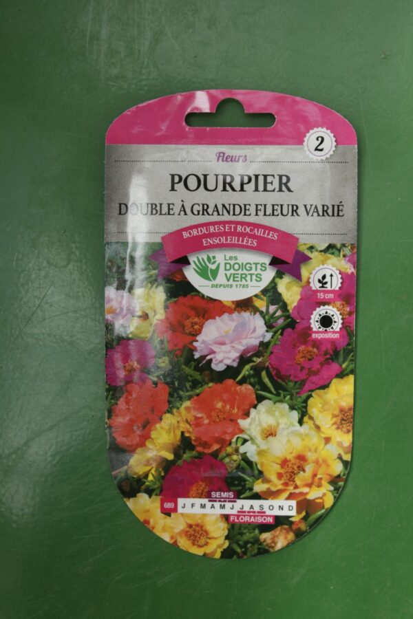 Graines pourpier double a grande fleur varie Doigts Verts Jardipradel 2