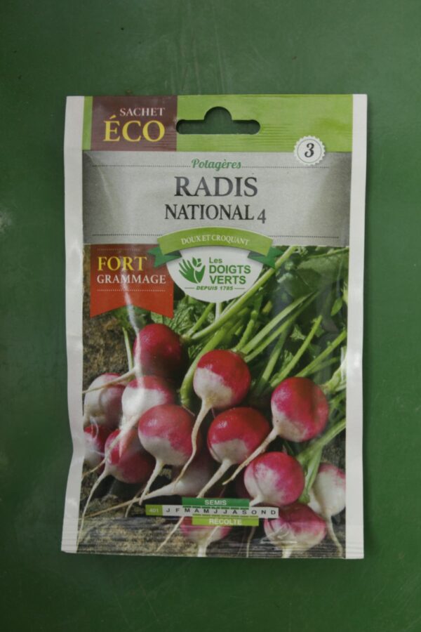 Graines radis national 4 eco Doigts Verts Jardipradel 2