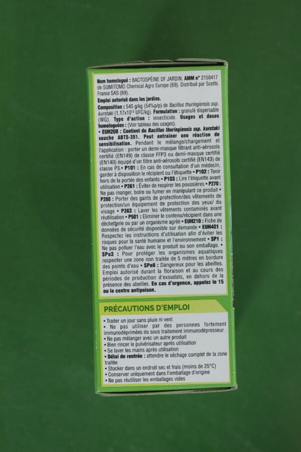 Insecticide Biologique Vers Chenilles 30g 5 Jardi Pradel Luchon