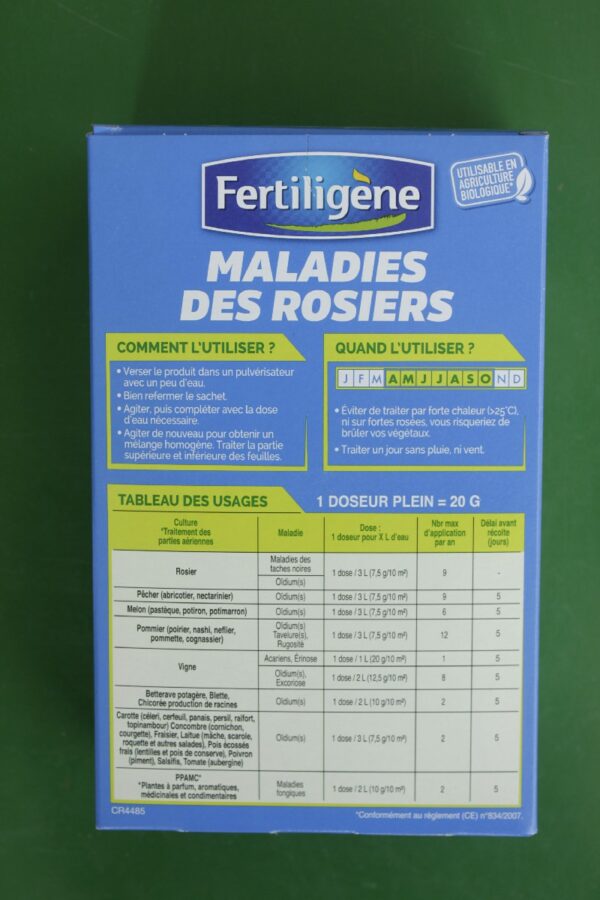 Maladies des rosiers Fertiligene 350g 4 Jardi Pradel Luchon