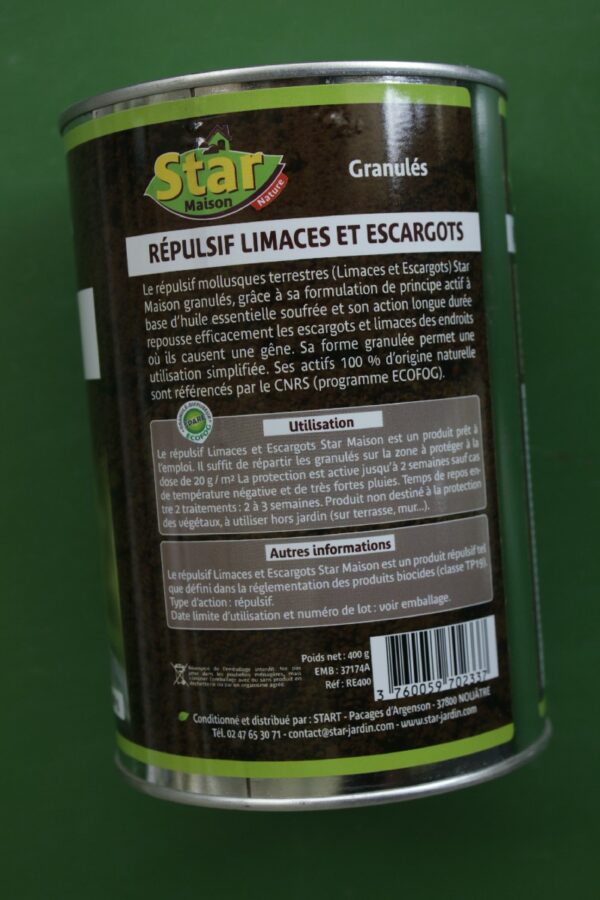 Repulsif limaces escargots granules Star 3 Jardi Pradel Luchon