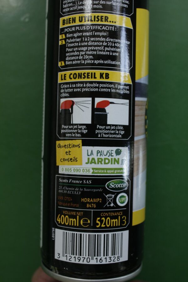 Spray insecticides Insectes rampants KB 5 Jardi Pradel Luchon