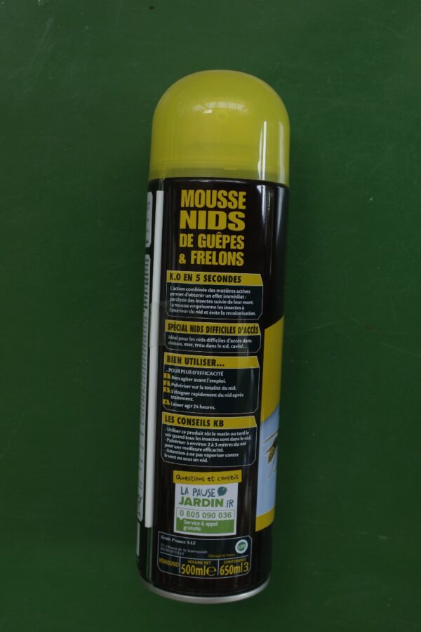 Spray nids de guepes frelons mousse KB 3 Jardi Pradel Luchon