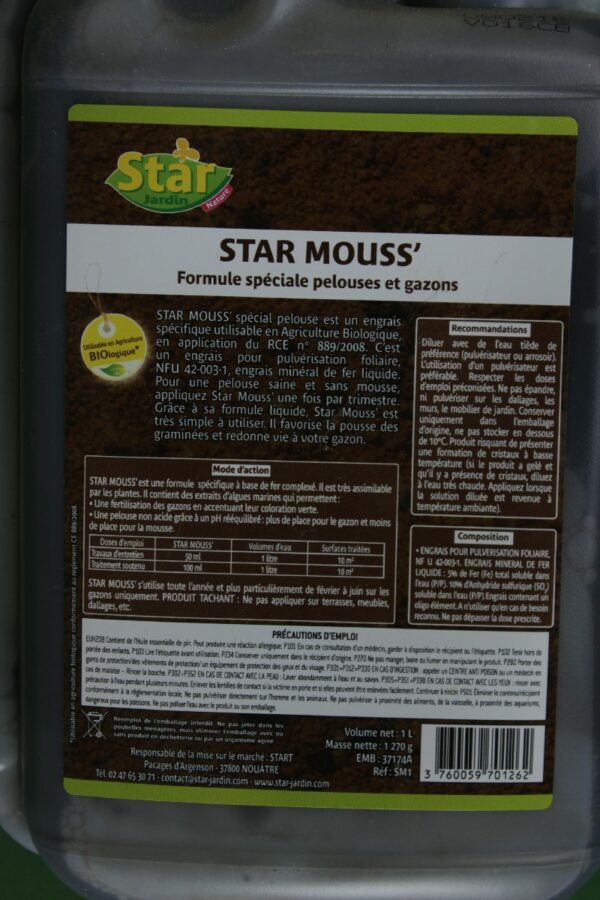 Star Mousse 1 litre 1 Jardi Pradel Luchon