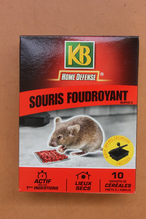 Appât souris foudroyant céréales 10x10g - KB - Jardi Pradel