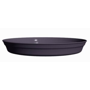 Soucoupe ronde Romeo Noire violine Poterie Jardinerie Pradel