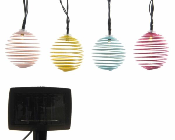 Lampe solaire de jardin fer colore