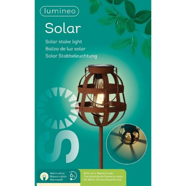 Lampe solaire en metal sur pied  2