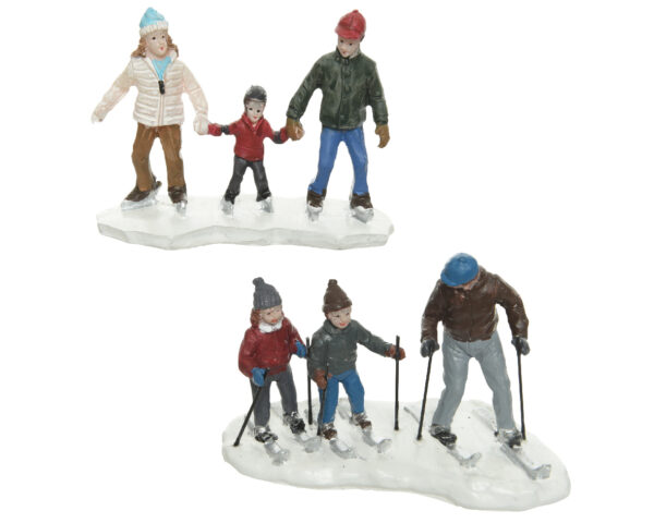 Figurines-noel-famille-ski-patinage-Jardi-Pradel-Jardinerie-a-Luchon