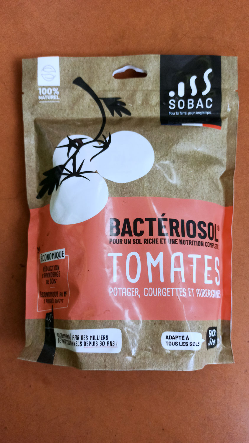 Fertilisant Tomates Courgettes Aubergines - Bactériosol Sobac - 500g
