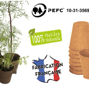 Godets ronds biodégradables Jany - Jardi Pradel jardinerie et fleuriste à Bagnères de Luchon (31)