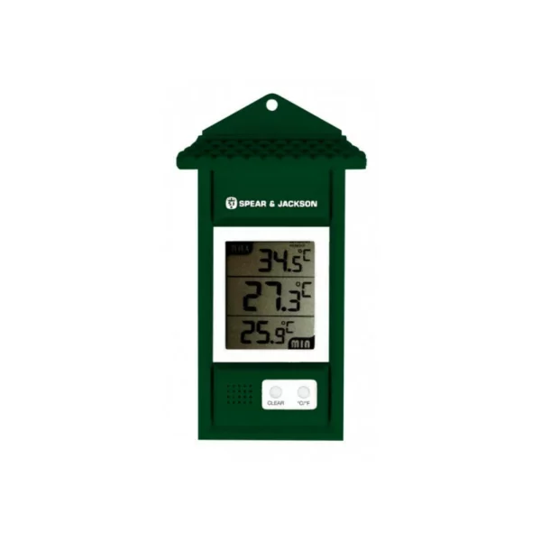 Thermometre digital vert plastique Spear et Jackson - Jardi Pradel jardinerie et fleuriste à Bagnères de Luchon (31)