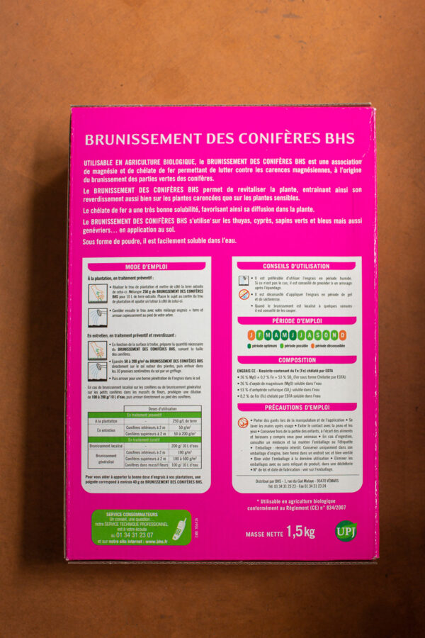 Brunissement des conifères BHS 1-5kg - Jardi Pradel jardinerie et fleuriste à Bagnères de Luchon (31)