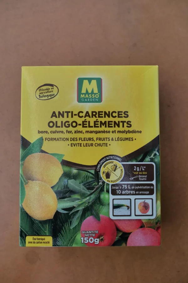 Anti-carences oligo-elements 150g - Masso Garden (5) - Produits - Jardi Pradel - Jardinerie et fleuriste à Bagnères-de-Luchon (31)