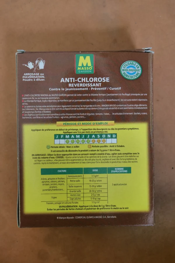 Anti-chlorose reverdissant 150g - Masso Garden (5) - Produits - Jardi Pradel - Jardinerie et fleuriste à Bagnères-de-Luchon (31)