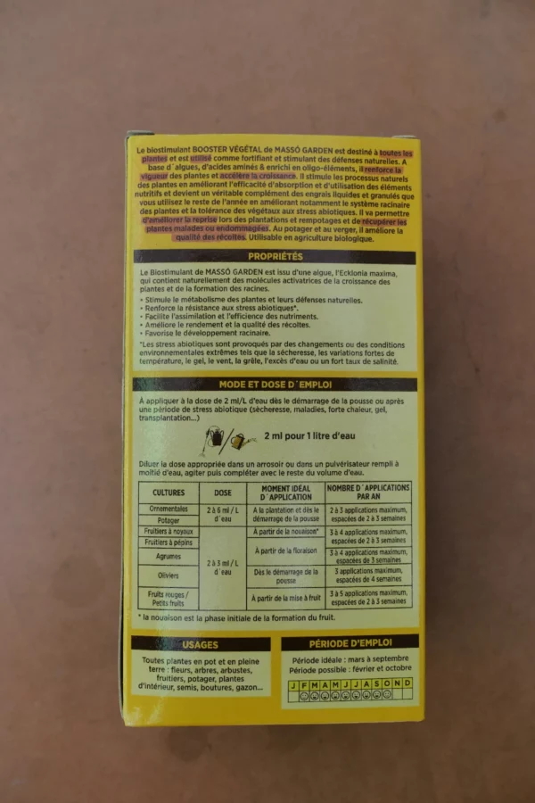 Biostimulant avec phytohormones acides aminés vitamines 100ml - Masso Garden (3) - Produits - Jardi Pradel - Jardinerie et fleuriste à Bagnères-de-Luchon (31)