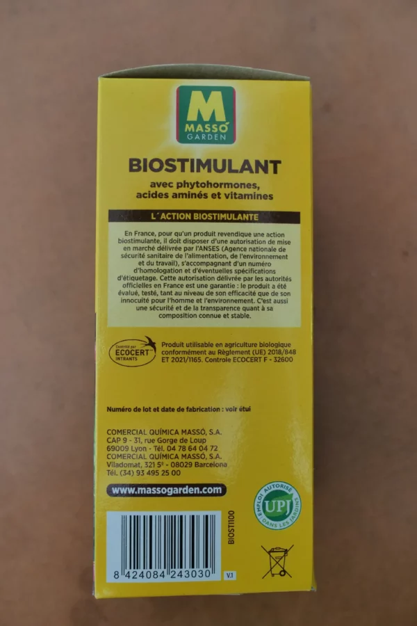 Biostimulant avec phytohormones acides aminés vitamines 100ml - Masso Garden (4) - Produits - Jardi Pradel - Jardinerie et fleuriste à Bagnères-de-Luchon (31)
