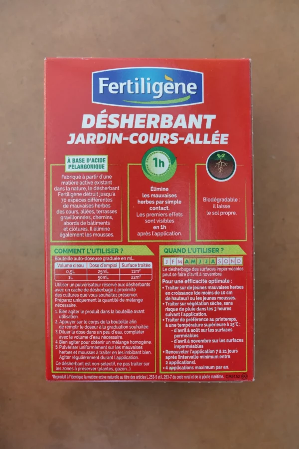 Désherbant jardin cours allée 250ml - Fertiligène (5) - Produits - Jardi Pradel - Jardinerie et fleuriste à Bagnères-de-Luchon (31)