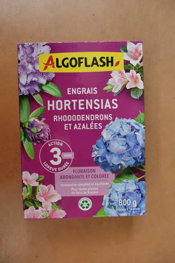 Engrais hortensians rhododendrons azalées 800g - Algoflash (5) - Produits - Jardi Pradel - Jardinerie et fleuriste à Bagnères-de-Luchon (31)
