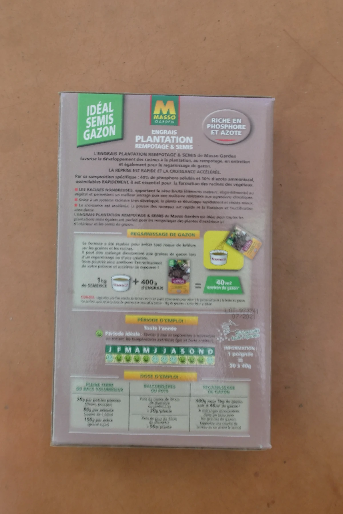 Engrais plantation rempotage semis 800g - Masso Garden (4) - Produits - Jardi Pradel - Jardinerie et fleuriste à Bagnères-de-Luchon (31)