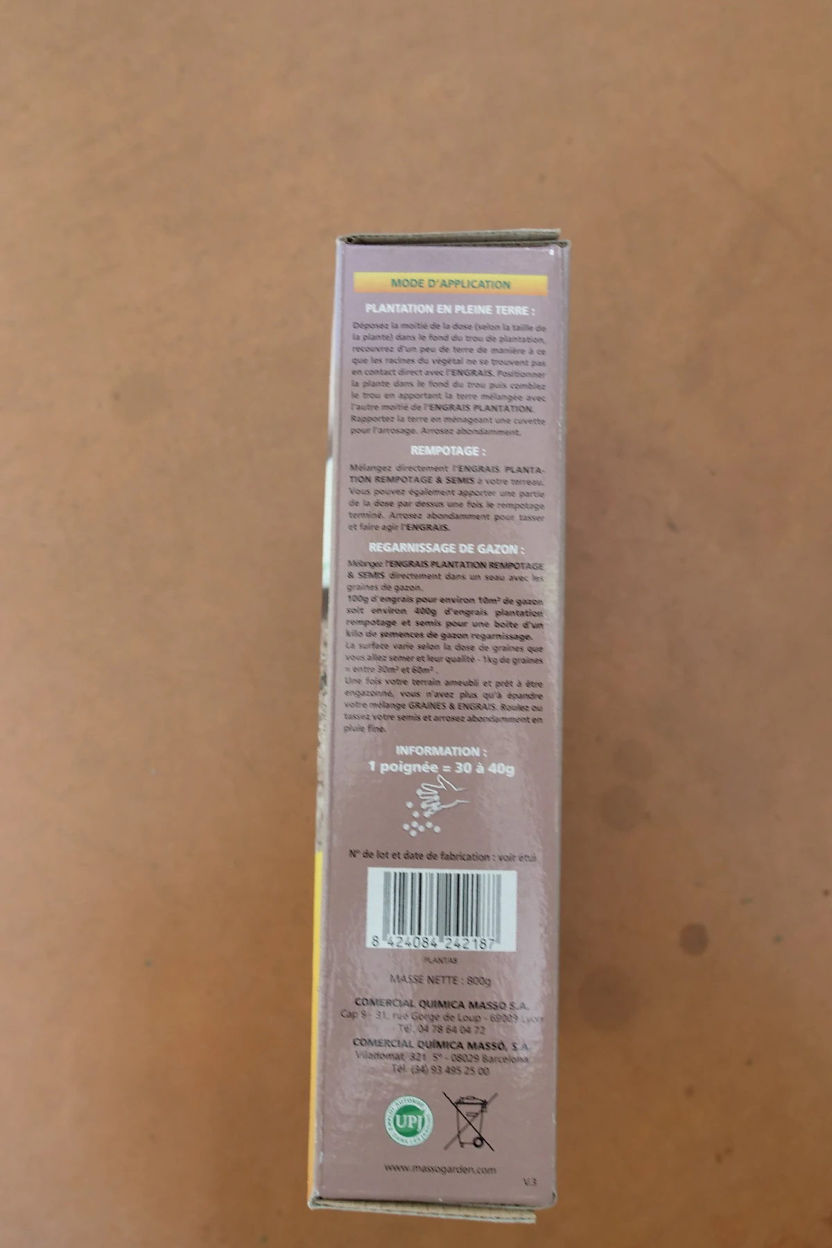 Engrais plantation rempotage semis 800g - Masso Garden (6) - Produits - Jardi Pradel - Jardinerie et fleuriste à Bagnères-de-Luchon (31)